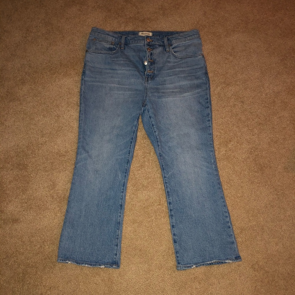 Short flare jeans